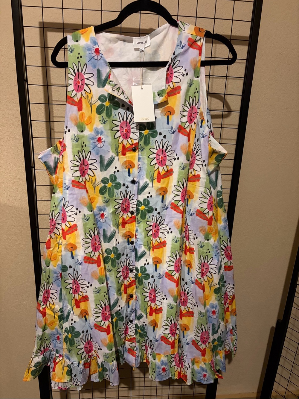 Lovelo Floral Midi Dress in Pink, Yellow, Green, Blue